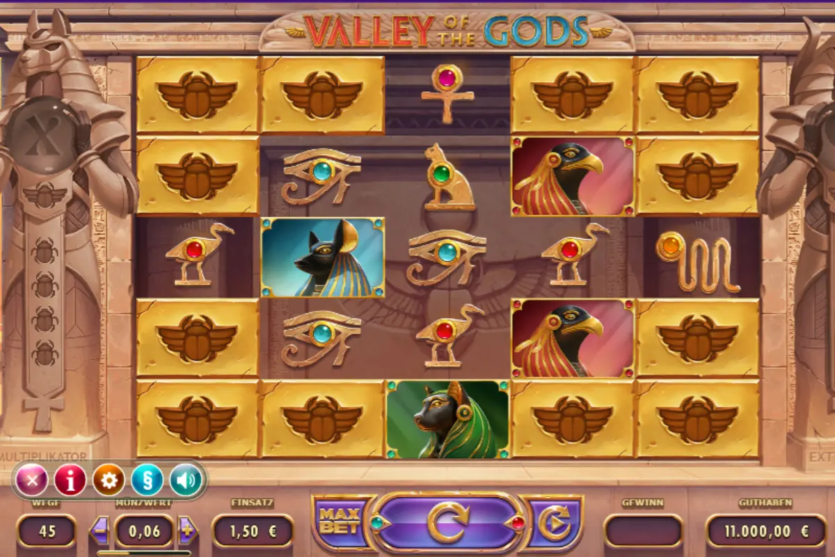 Valley of the Gods Spielautomat von Yggdrasil