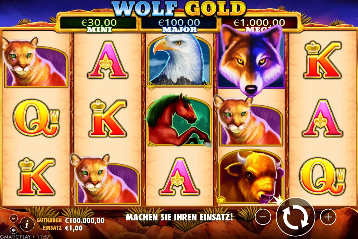 Wolf Gold Spielautomat von Pragmatic Play